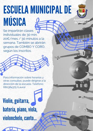 INSCRIPCIONES ESCUELA DE MÚSICA EN VALDILECHA 