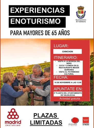 EXPERIENCIAS ENOTURISMO PARA MAYORES DE 65 AÑOS