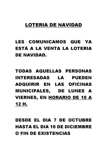 LOTERIA DE NAVIDAD