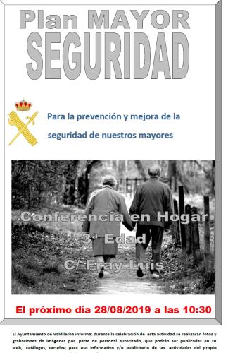 CHARLA SOBRE SEGURIDAD PARA PERSONAS MAYORES