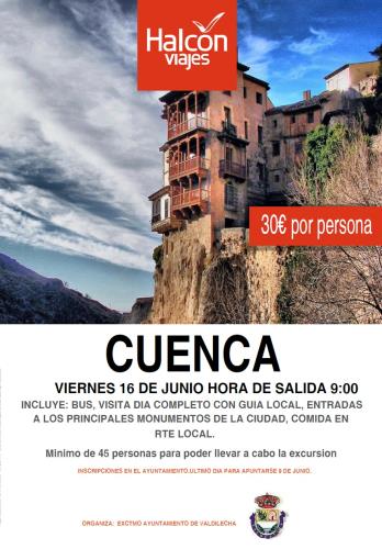 EXCURSIÓN A CUENCA EL 16 DE JUNIO.