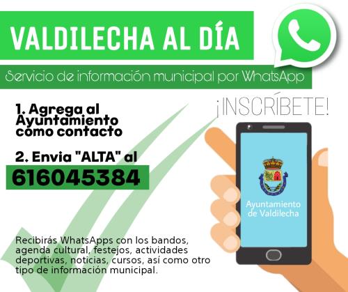 NUEVO CANAL DE INFORMACIÓN MUNICIPAL A TRAVÉS DE WHATSAPP