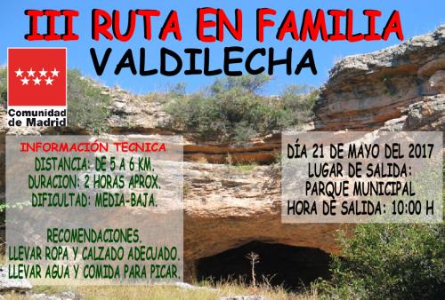 III RUTA EN FAMILIA.... EN VALDILECHA