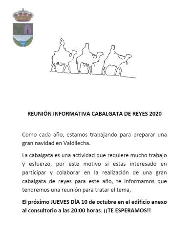 REUNIÓN INFORMATIVA CABALGATA DE REYES 2020