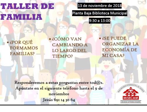 TALLER PARA FAMILIAS EN VALDILECHA