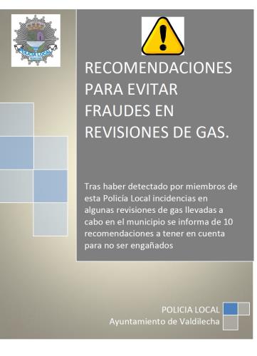 Recomendaciones  para evitar fraudes en las revisiones de gas