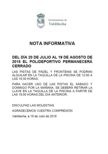 NOTA INFORMATIVA