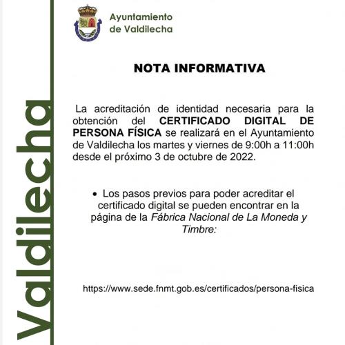 ESTRENAMOS NUEVO SERVICIO DE OBTENCION DEL CERTIFICADO DIGITAL 