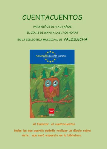 CUENTACUENTOS INFANTIL EN VALDILECHA