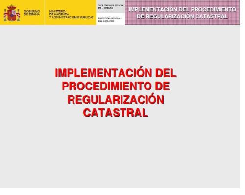 Procedimiento de regularización catastral