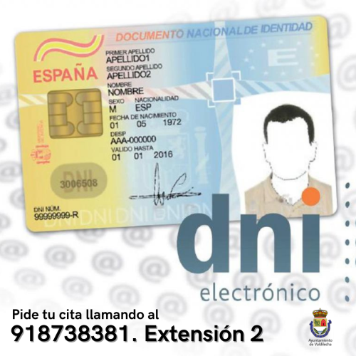 Renovación o expedición de DNI en el Ayuntamiento de Valdilecha el próximo 24 de enero.