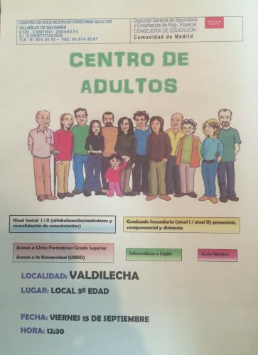 ESCUELA DE ADULTOS EN VALDILECHA