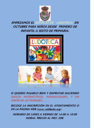 LUDOTECA PARA NIÑOS DESDE PRIMERO DE INFANTIL A SEXTO DE PRIMARIA